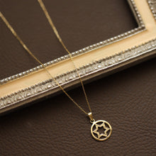 Load image into Gallery viewer, Gold Star of David Medallion Necklace