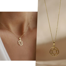 Load image into Gallery viewer, Gold Star of David Medallion Necklace