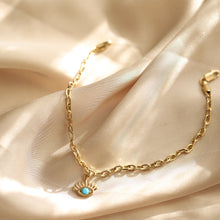 Load image into Gallery viewer, Turquoise Evil Eye Charm Bracelet