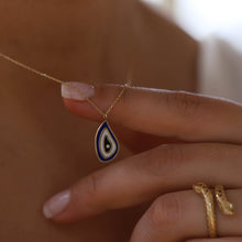 Load image into Gallery viewer, Diamond Evil Eye Raindrop Necklace