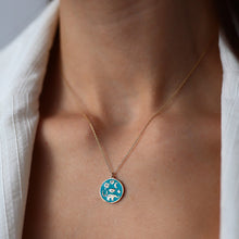 Load image into Gallery viewer, Turquoise Bohemian Medallion Necklace