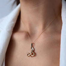 Load image into Gallery viewer, Gold Cobra Pendant Necklace