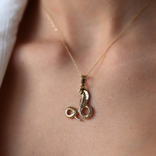 Load image into Gallery viewer, Gold Cobra Pendant Necklace
