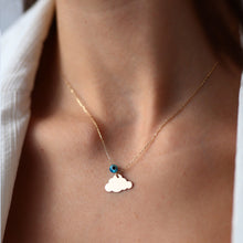 Load image into Gallery viewer, Gold Cloud Pendant Necklace