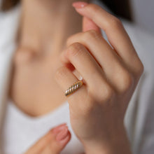 Load image into Gallery viewer, Large Croissant Dome Ring