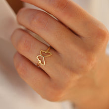 Load image into Gallery viewer, Thin Gold Butterfly Ring