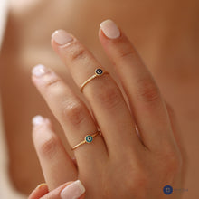 Load image into Gallery viewer, Large Evil Eye Ring