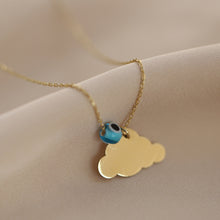 Load image into Gallery viewer, Gold Cloud Pendant Necklace