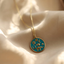 Load image into Gallery viewer, Turquoise Bohemian Medallion Necklace