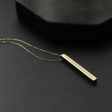 Load image into Gallery viewer, Long 3D Bar Necklace