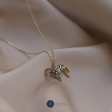 Load image into Gallery viewer, Gold Zebra Necklace
