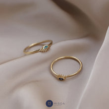 Load image into Gallery viewer, Turquoise Eyelash Ring Ring