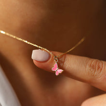 Load image into Gallery viewer, Pink Butterfly Necklace