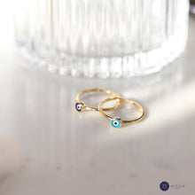 Load image into Gallery viewer, Large Evil Eye Ring