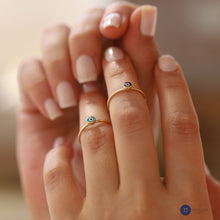 Load image into Gallery viewer, Large Evil Eye Ring