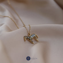 Load image into Gallery viewer, Gold Zebra Necklace