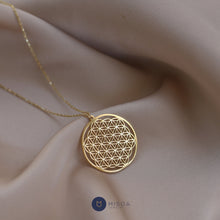 Load image into Gallery viewer, Dainty Flower of Life Pendant Necklace