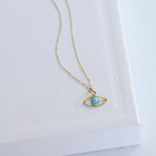 Load image into Gallery viewer, Minimal Evil Eye Pendant Necklace