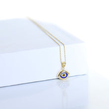 Load image into Gallery viewer, Flat Mini Evil Eye Pendant Necklace