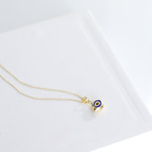 Load image into Gallery viewer, Flat Mini Evil Eye Pendant Necklace