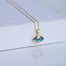 Load image into Gallery viewer, Mini Rounded Evil Eye Pendant Necklace