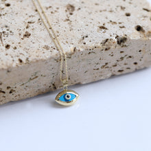 Load image into Gallery viewer, Mini Rounded Evil Eye Pendant Necklace
