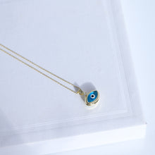 Load image into Gallery viewer, Mini Modern Evil Eye Pendant Necklace