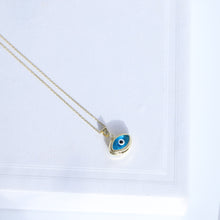 Load image into Gallery viewer, Mini Modern Evil Eye Pendant Necklace