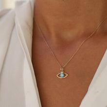 Load image into Gallery viewer, Minimal Evil Eye Pendant Necklace