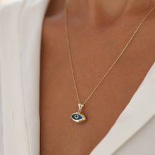 Load image into Gallery viewer, Mini Rounded Evil Eye Pendant Necklace