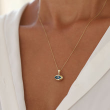 Load image into Gallery viewer, Mini Rounded Evil Eye Pendant Necklace