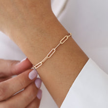 Load image into Gallery viewer, Rose Gold Paperclip Bracelet
