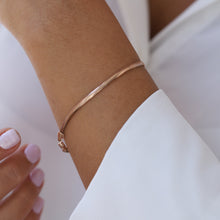 Load image into Gallery viewer, Rose Gold Snake Chain Bracelet