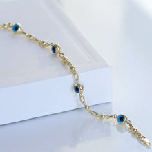 Load image into Gallery viewer, Beaded Evil Eye Link Bracelet