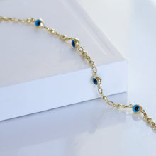 Load image into Gallery viewer, Beaded Evil Eye Link Bracelet