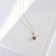 Load image into Gallery viewer, Flat Mini Evil Eye Pendant Necklace