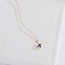 Load image into Gallery viewer, Flat Mini Evil Eye Pendant Necklace