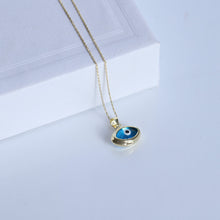 Load image into Gallery viewer, Mini Modern Evil Eye Pendant Necklace