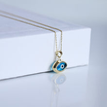 Load image into Gallery viewer, Mini Modern Evil Eye Pendant Necklace