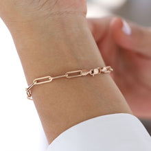 Load image into Gallery viewer, Rose Gold Paperclip Bracelet