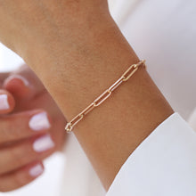 Load image into Gallery viewer, Rose Gold Paperclip Bracelet