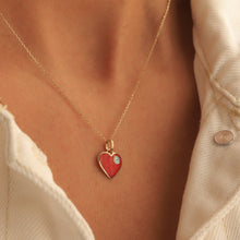Load image into Gallery viewer, Red Heart Pendant Necklace