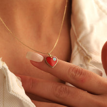 Load image into Gallery viewer, Red Heart Pendant Necklace
