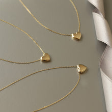 Load image into Gallery viewer, Mini 3D Gold Heart Necklace