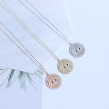 Load image into Gallery viewer, Diamond Medallion Eye Necklace