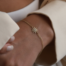 Load image into Gallery viewer, Mini Gold Sun Bracelet