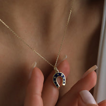 Load image into Gallery viewer, Gold Horseshoe Necklace