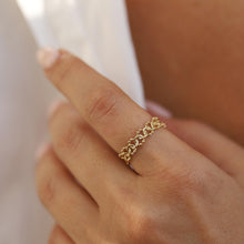 Load image into Gallery viewer, 14K Gold Braid Ring, Minimal Stackable Ring, Wrap Ring, Branch, Mother&#39;s Day, Birthday Gift, Simple Gold Ring, Gift for Her, Rose Gold
