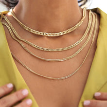 Load image into Gallery viewer, 14k Real Gold Cuban Link Chain, Gold Chain Necklace, Gold Link Chain Necklace, Shiny Surface Gold Necklace, Everyday Wear Gift, Unisex Chain
