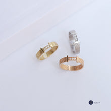 Load image into Gallery viewer, Woven Diamond Ring, Minimal Stacking Ring, Thin Gold Ring, Rose Gold, Promise Ring, Everyday Jewelry, Mother&#39;s Day, Birthday Gift
